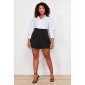 Trendyol Curve Black Woven Short Skirt