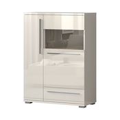 JELA VITRINA V90-2KS1F/PN - kolekcija Piano - Bež lak/Bež Lak - 90x123x40 cm