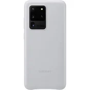 Samsung Original kožna maskica EF-VG988LSE za Galaxy S20 Ultra - štiti stražnji dio - srebrna