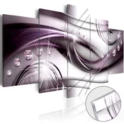 Slika na akrilnom staklu - Violet Glow [Glass] 200x100
