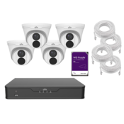 Uniview UNIVIEW, video nadzorni sistem – komplet vsebuje snemalnik, 4x Full HD 4MP kamera, 1TB WD PURPLE trdi disk in 4x 20m UTP kabl, (20494920)