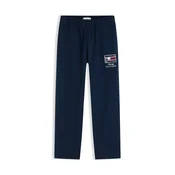TOMMY HILFIGER Hlače Festive mornarska/rubin rdeča/bela