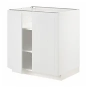 METOD Podni element s policama/2 vrata, bela/Stensund bela, 80x60 cm