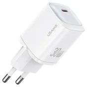 USAMS USAMS 30W USB-C HITRI POLNILEC ZA TELEFONE, BEL, (21974663)