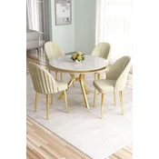 Hanah Home Trpezarijski set, 5 komada, Svetlozeleni