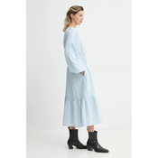 Bombažna obleka Levis JOLENE LS MAXI DRESS