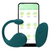 Sexy Elephant Mia App vibracijsko jajce z daljinskim upravljalnikom in mobilno aplikacijo