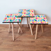 HANAH HOME Set 3 stocica 3Shp16 Multicolor
