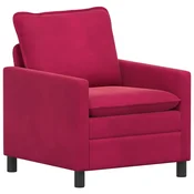 Vidaxl Kavč Vinorodna rdeča 76 x 81 x 87,5 cm Žamet