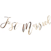 ginger ray viseči napis just married gold