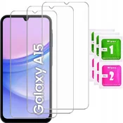 shumee 3x kaljeno steklo za Samsung Galaxy A15 4G | 5G steklo 9H | komplet 3 kosov