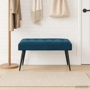 Klop s gumbnim oblazinjenjem Modra 80 x 40 x 46 cm Žamet
