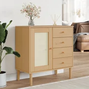 Vidaxl vidaXL SENJA Omarica z učinkom ratana rjava 80x40x80 cm bor
