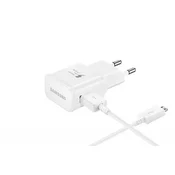 SAMSUNG HIŠNI POLNILEC 220V adapter EP-TA20 15W z USB data kablom SAMSUNG Galaxy S6 - bel