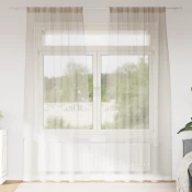 vidaXL Zavese z zavesami 2 pcs Pesek 140 x 225 cm Poliester