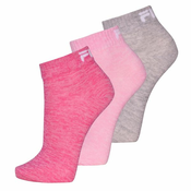 Carape za tenis Fila Quarter Plain Socks 3P - lady melange