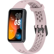 GS Silikonski pašček za Huawei Band 8/Huawei Band 9/Huawei Band 10, z luknjicami, roza