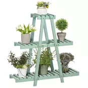 Homestar Stojalo za rastline 3 nivoji 76x26x76 cm zelena