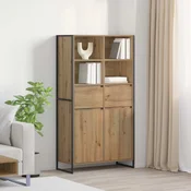 Kreveta 2 pcs Umjetnička hrastovina 81 x 36 x 150.5 cm
