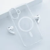 Maska za telefon Berlia Crystal Armor Magnetic za iPhone 16, Providna, Bela