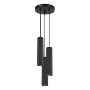 Sollux SL.1576 - Luster na sajli KARBON 3xGU10/10W/230V crna