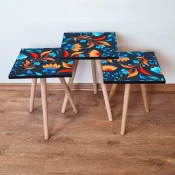 Hanah Home Set klub stočića 3Shp388, 3 komada, Siva