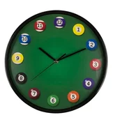 Analogna stenska ura 30cm biljard