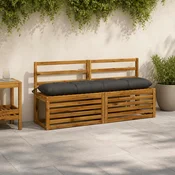 vidaXL Blazina za klop VIANEN 100% poliester Antracit 150 x 30 x 12 cm