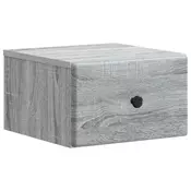 vidaXL vidaXL Stenski nočni omarici s predalom Siva Sonoma 34,5 x 33 x 20 cm, (5000209567)