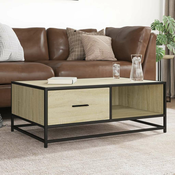 Stolic za kavu boja hrasta sonome 90x57x35 cm od drva i metala