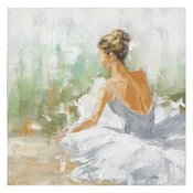 Homestar Oljna slika 80x80 cm plesalka v belem
