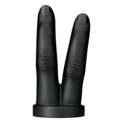 BUTTR Victory - dvojni prst analni dildo (črna)