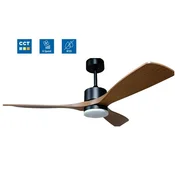 Optonica LED stropni ventilator 18W 3CCT 1440lm IP20 črna+les