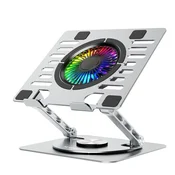 Wozinsky CoolBase RGB hladilno stojalo za prenosnik/tablico – srebrno