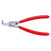 Klešče za varovalne obročke 125 mm z velikostjo ročaja 3 - 10 mm z ukrivljenimi konicami KNIPEX 08015