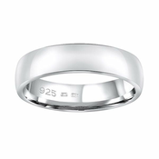 Silvego Poročni srebrni prstan Poesia za moške in ženske QRG4104M (Obseg 59 mm)
