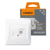 shumee Videx Binera računalniška vtičnica RJ45, enojna, bela, vgradna