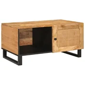 vidaXL Klubska miza Naravna 80 x 50 x 40 cm Masiven les manga