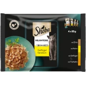 Sheba Pouch delikatesse, perutnina, 4x85g