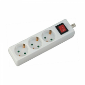 V-TAC Produžni kabel, 3 ladice, prekidac, 5m, 16a, 3G1,5mm2, bijela