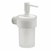 Gedy - Zidni dozator sapuna PIRENEI 110 ml mlecno staklo/mat bela