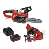 Einhell Aku SET Lancana testera GE-LC 18 Li, Power-X-Change 18V 4.0 Ah + Oštrac lanaca GE-CS 18 Li