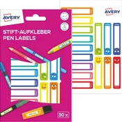 Avery RESMI30S školski ručno pisani naljepnici za olovke, 50x10 mm, 30 komada, u boji