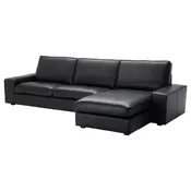 KIVIK Sofa 4-sed, s lenjivcem/Grann/Bomstad crna
