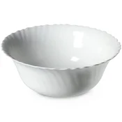 KADAX Steklena skleda za solato in prigrizke 23 cm, bela