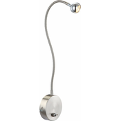GLOBO 24109W | Serpent Globo zidna svjetiljka s prekidacem fleksibilna, uticna svjetiljka 1x LED 180lm 3000K poniklano mat, krom