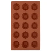 Northix Silikonski model za piškote v obliki rože, rjav, 28x17x2,8 cm