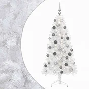 Vidaxl Umetna božična jelka z bučko 150 cm 150 LED Toplo bela