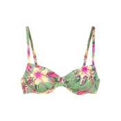 LASCANA Bikini zgornji del svetlo zelena/temno zelena/svetlo oranžna/fuksija