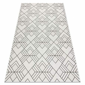 eoshop Preproga FLAT SISAL 48731960 Kvadratni diamant, geometrijska krema/siva ( - Velikost: 140x200 cm)